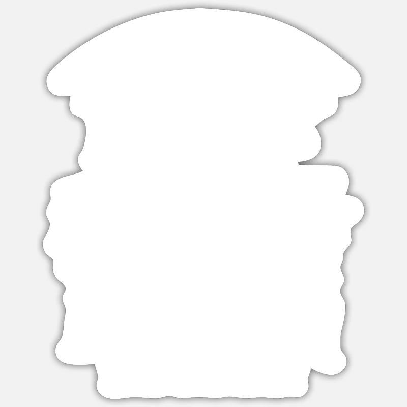 Mann Vorbild Bartträger Geschenk - Sticker Größe S (10 x 10 cm) - Mattweiß