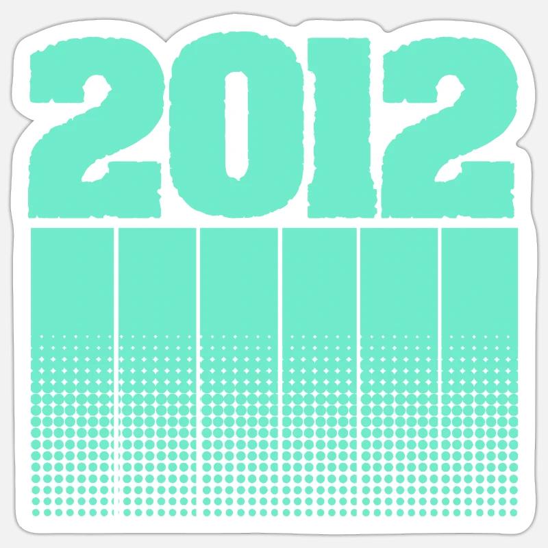 2012 - Sticker size S (10 x 10 cm) - white matte