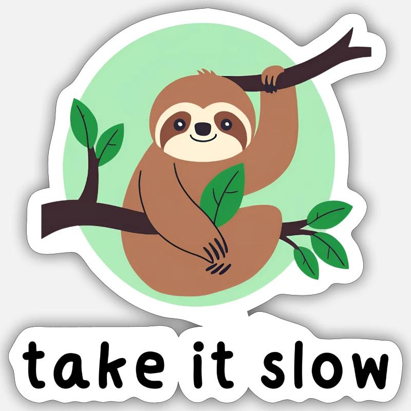 Take It Slow Sticker size S (10 x 10 cm)