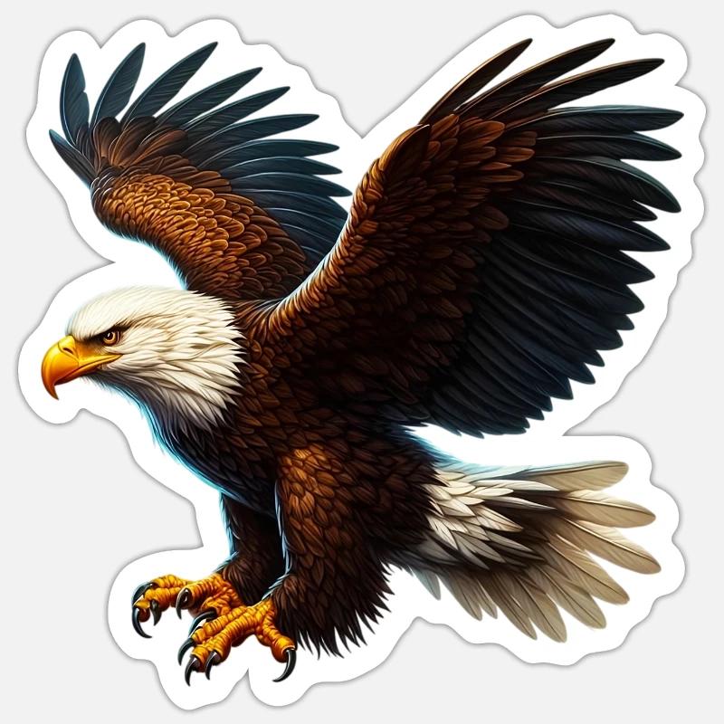 Eagle - Sticker size S (10 x 10 cm) - white matte