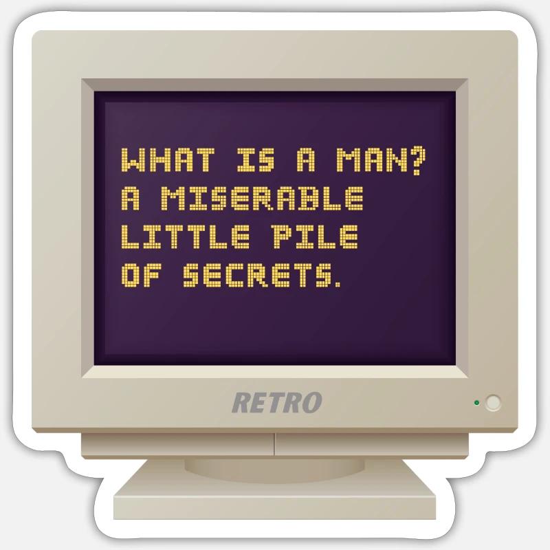 CRT Design - Was ist ein Mann? Sticker Größe S (10 x 10 cm)