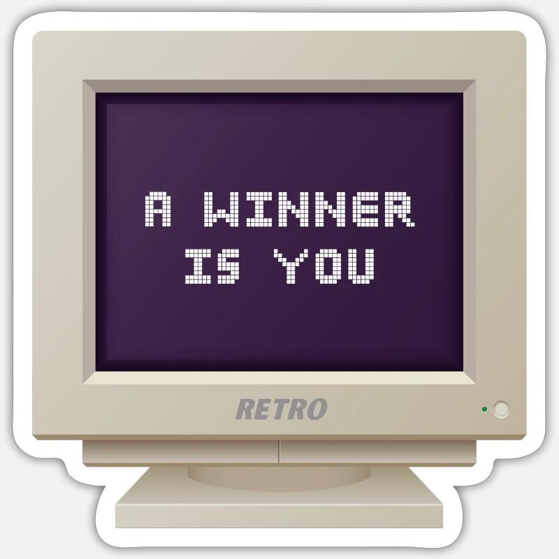 CRT Design - Ein Gewinner sind Sie Sticker Größe S (10 x 10 cm)