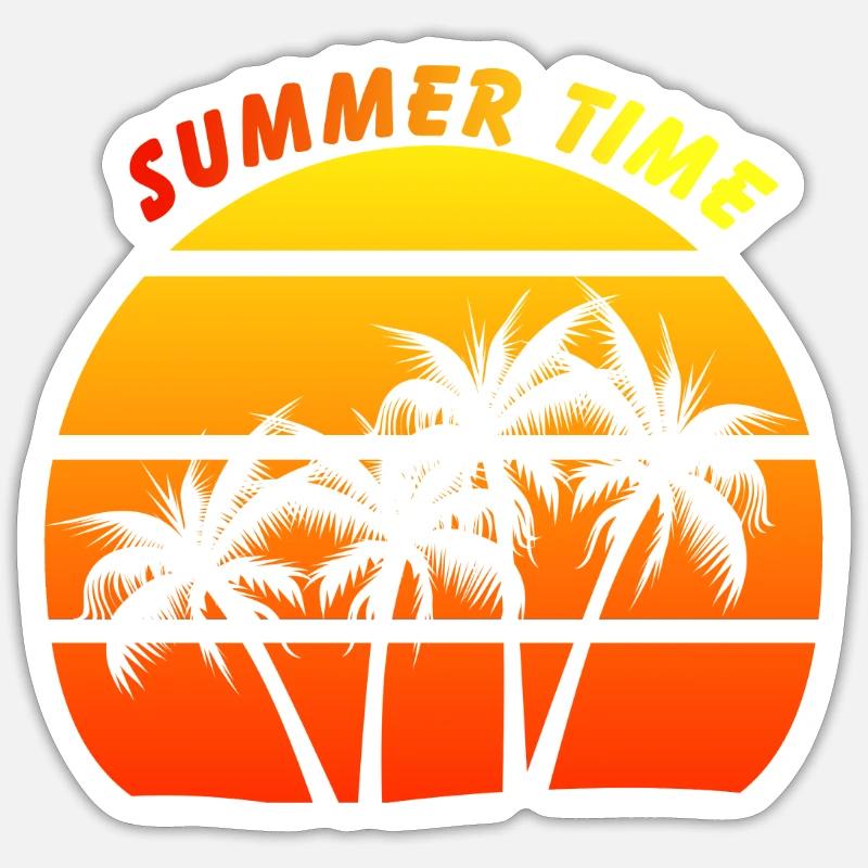 Summer time - Sticker size S (10 x 10 cm) - white matte