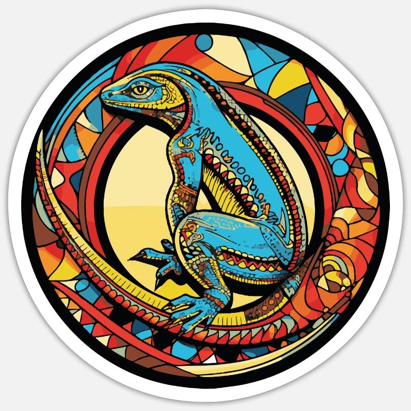 Lizard Comic Sticker size S (10 x 10 cm)