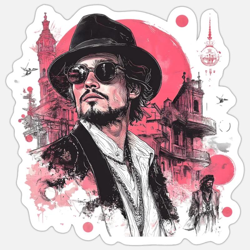 Where retro meets modern ! - Sticker size S (10 x 10 cm) - white matte