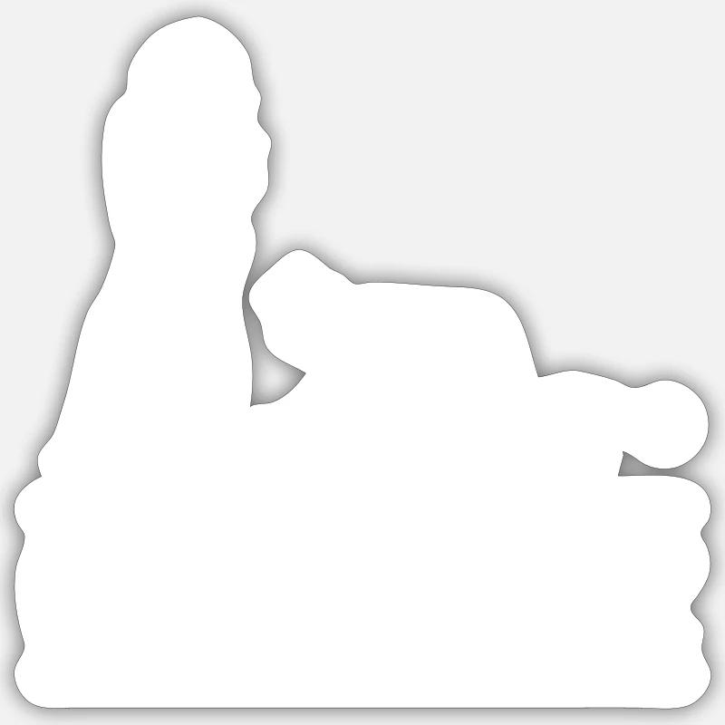 Couple Game Over 002 - Sticker size S (10 x 10 cm) - white matte