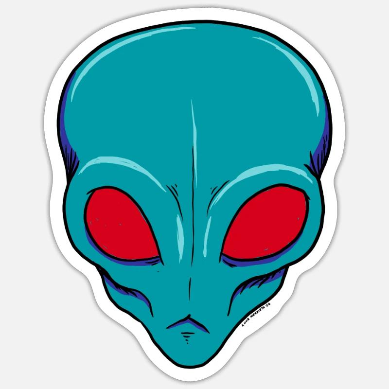 Alien - Sticker size S (10 x 10 cm) - white matte