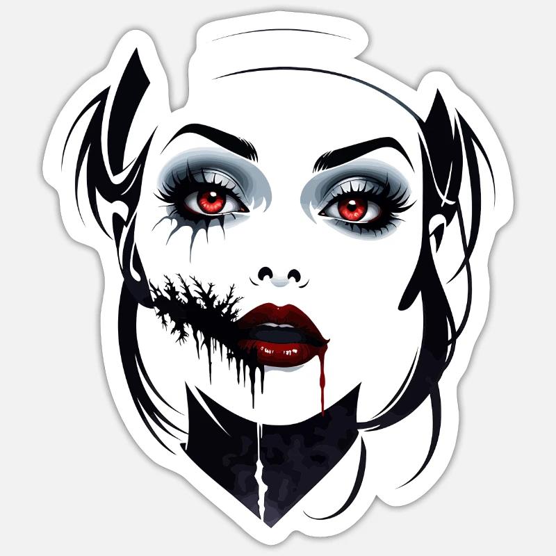 Die Krankenschwester II - Sticker Größe S (10 x 10 cm) - Mattweiß