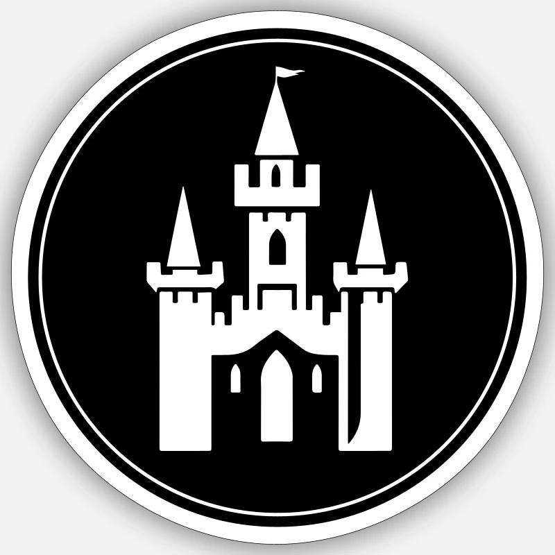 Fairytale Castle Symbol Castle - Sticker size S (10 x 10 cm) - white matte