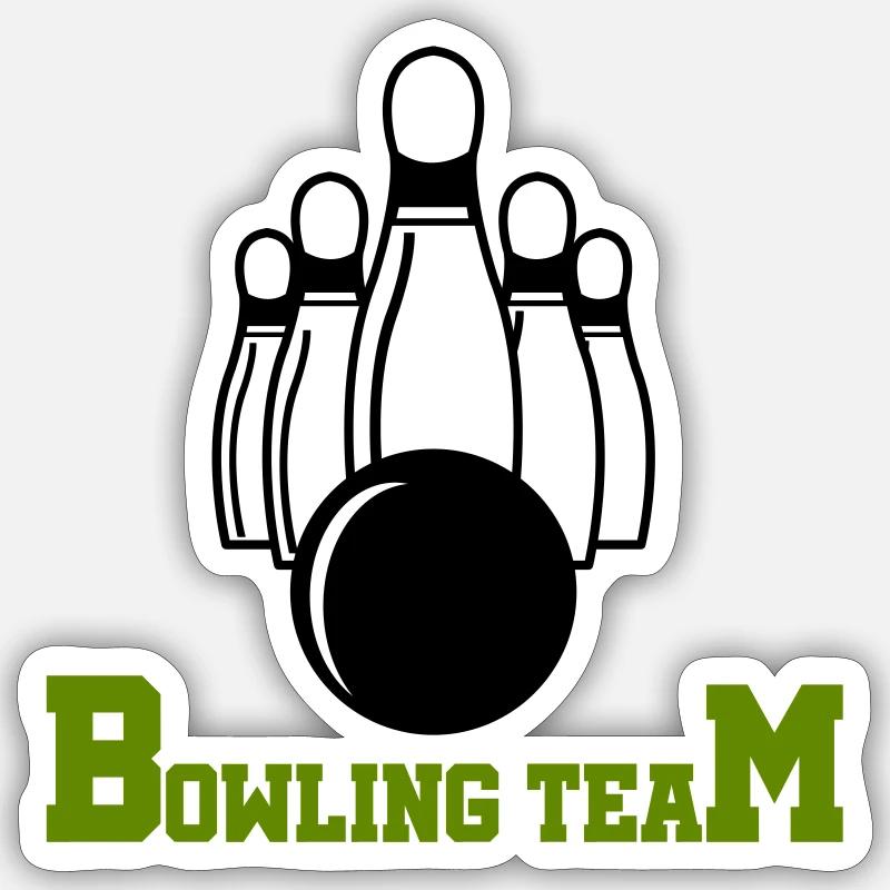 Bowling Team Sticker size S (10 x 10 cm)