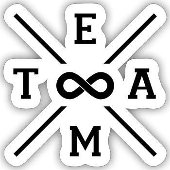Team Forever - Logo du symbole de l’équipage Mannschaft - Sticker taille S (10 x 10 cm) - blanc mat - Devant