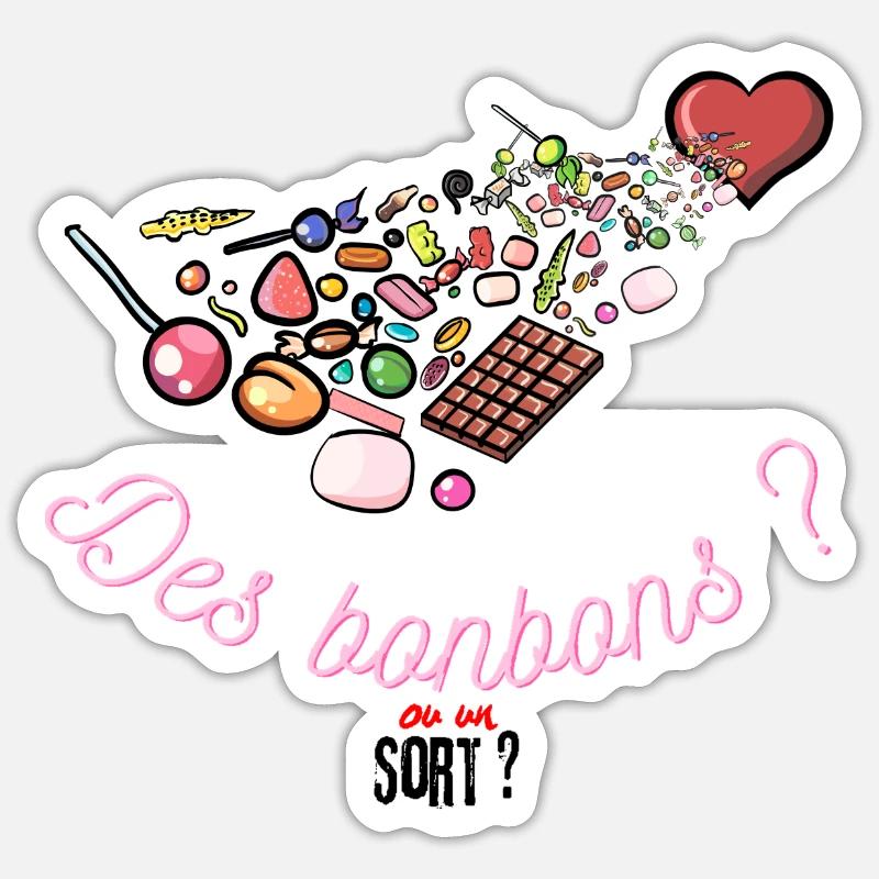 Candy? Or a spell? Sticker size S (10 x 10 cm)