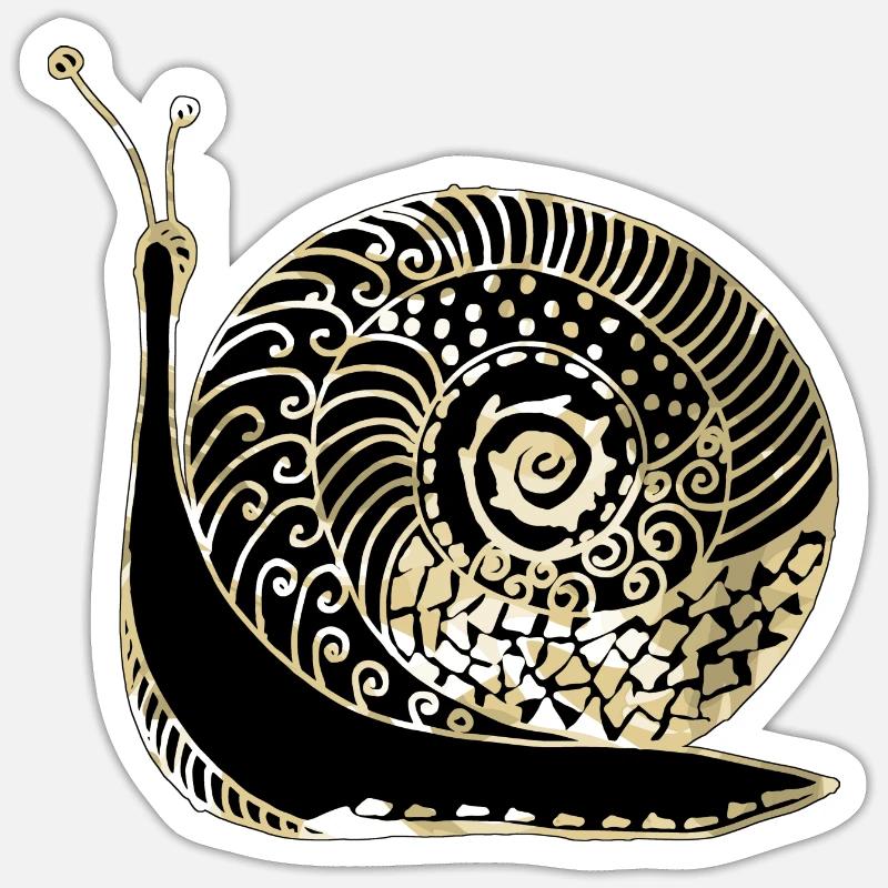 Snail - Sticker size S (10 x 10 cm) - white matte