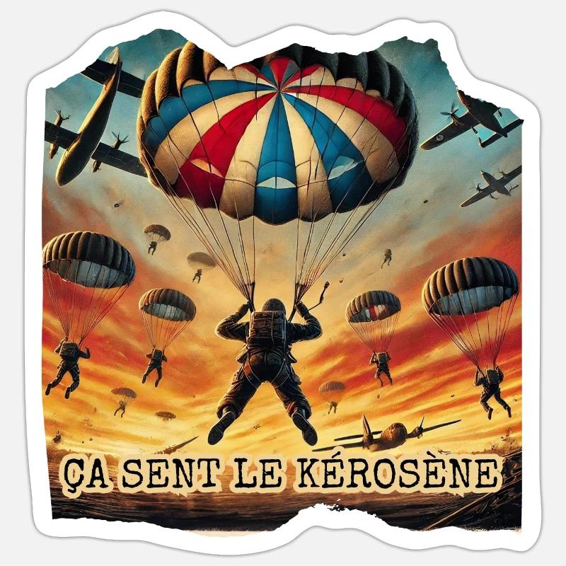 "Ça Sent le Kérosène - Aventure Céleste" Sticker taille S (10 x 10 cm)