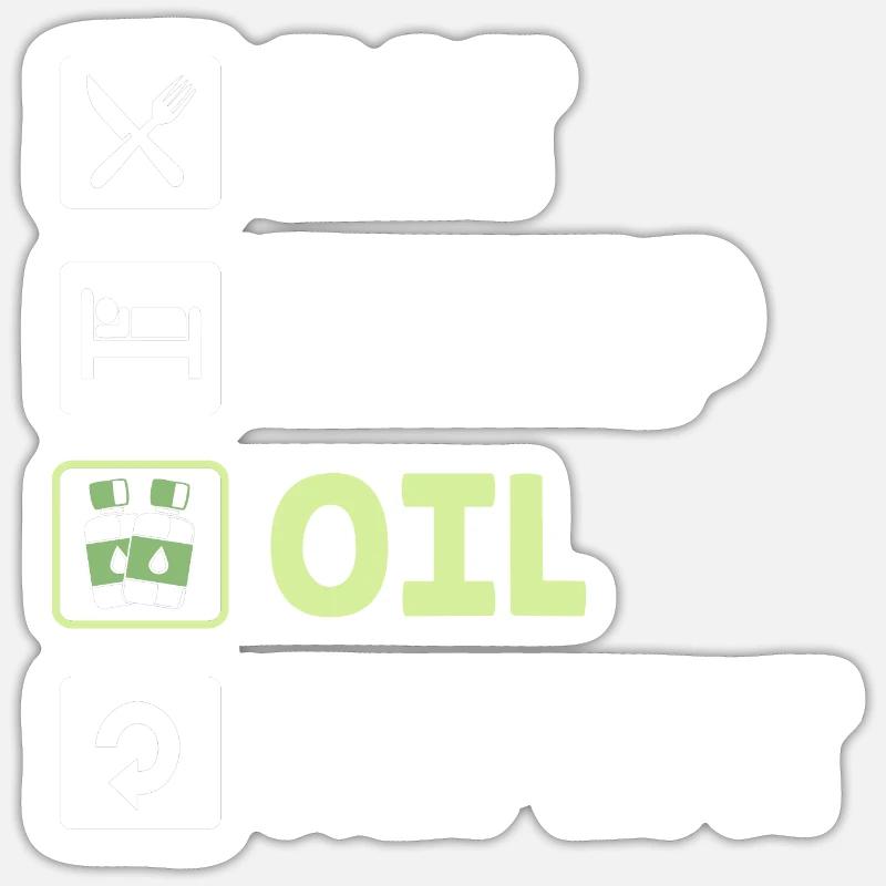 Ätherisches Öl - Sticker Größe S (10 x 10 cm) - Mattweiß