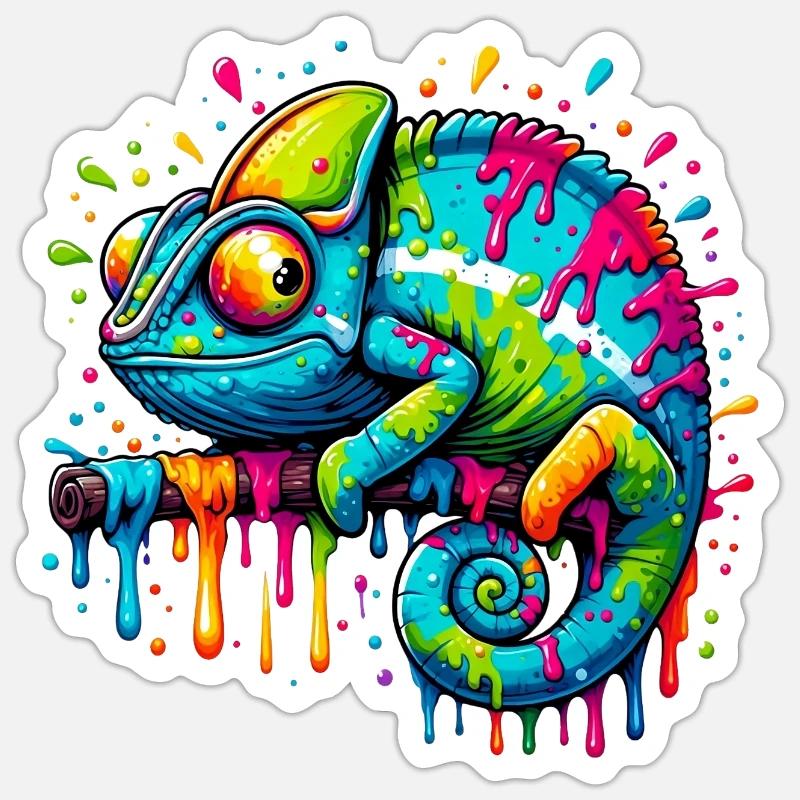 Caméléon Sticker taille S (10 x 10 cm)