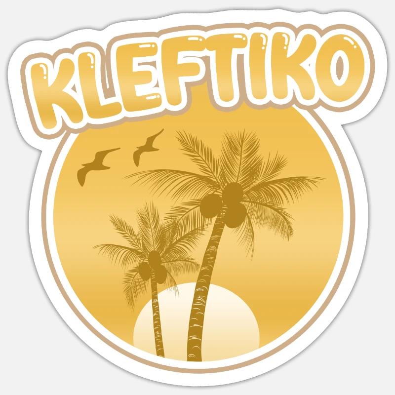Urlaub Kleftiko - Sticker Größe S (10 x 10 cm) - Mattweiß
