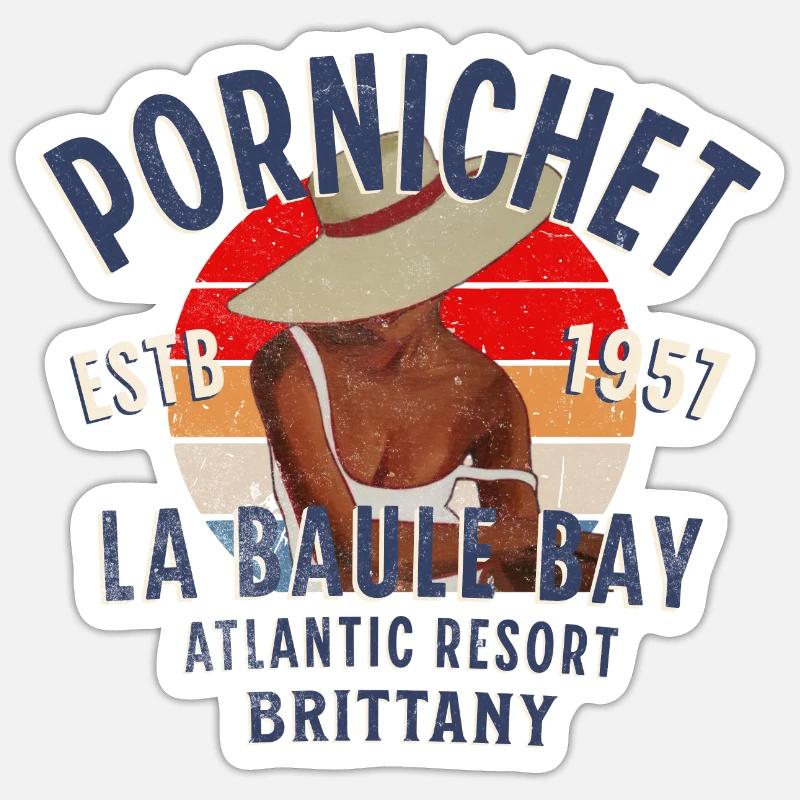 Glamorous Pornichet - Sticker size S (10 x 10 cm) - white matte