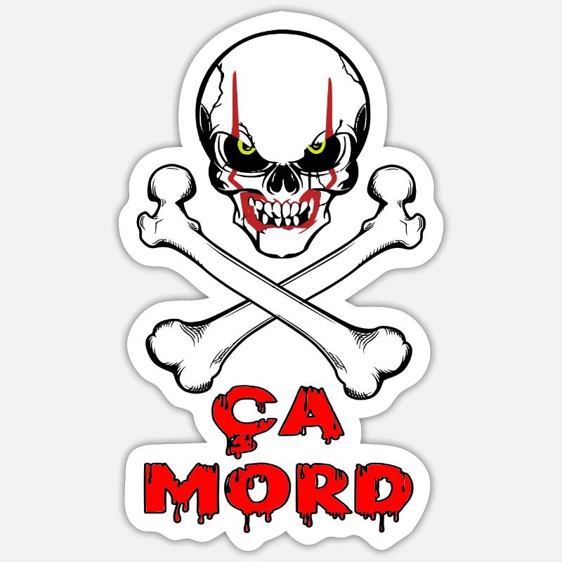 Ca mord - Sticker taille S (10 x 10 cm) - blanc mat