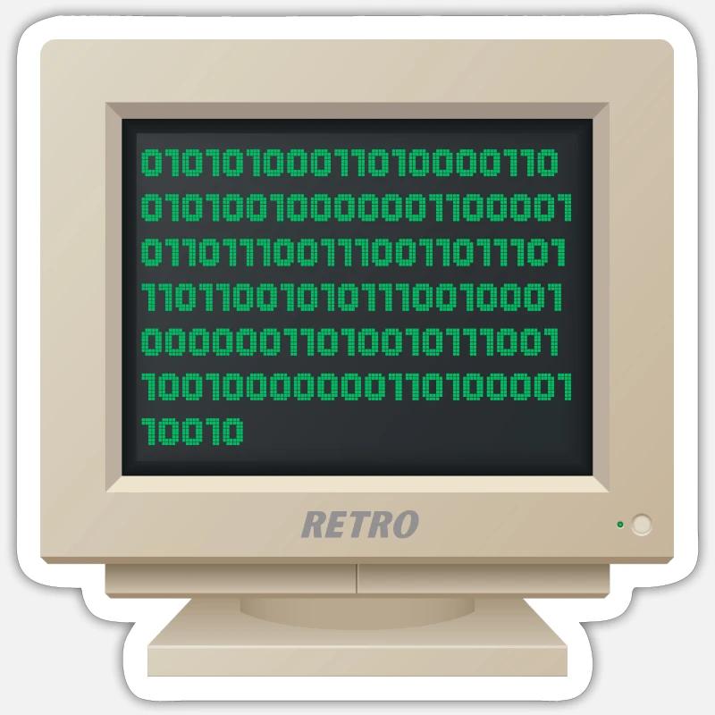 CRT - Binärer Code Sticker Größe S (10 x 10 cm)