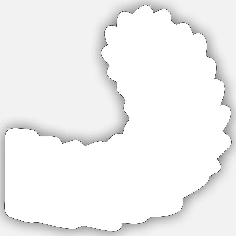 Katze oder Hund Schwanz Silhouette Schatten Umriss Sticker Größe S (10 x 10 cm)