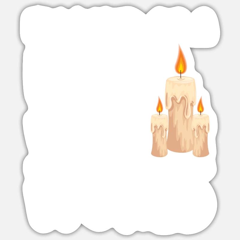 Kerze Date Warm Leidenschaft Sticker Größe S (10 x 10 cm)