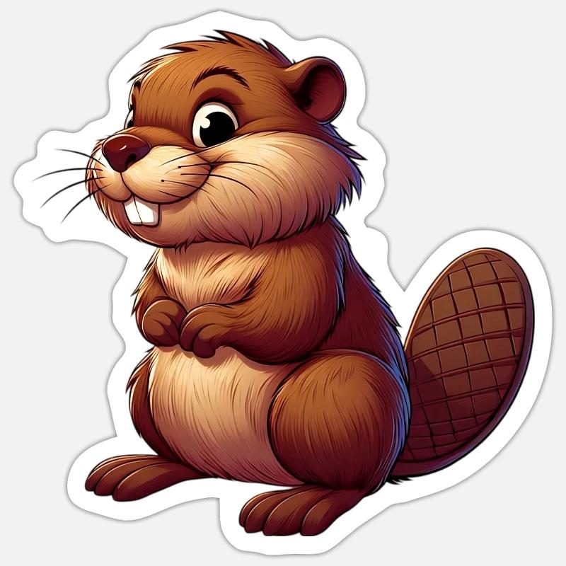 Castor Sticker taille S (10 x 10 cm)
