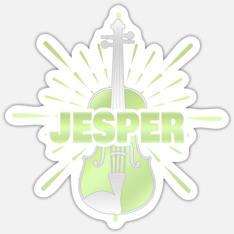Jesper as a string instrument Sticker size S (10 x 10 cm)
