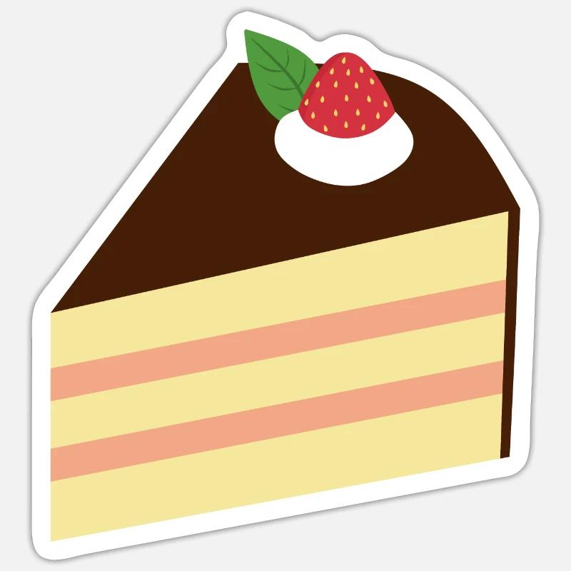 Cake - Sticker size S (10 x 10 cm) - white matte
