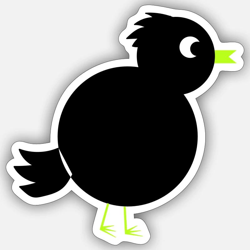 Bird Vogel - Sticker size S (10 x 10 cm) - white matte