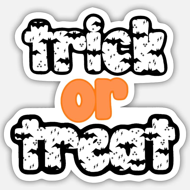 Süßes oder Saures - Sticker Größe S (10 x 10 cm) - Mattweiß