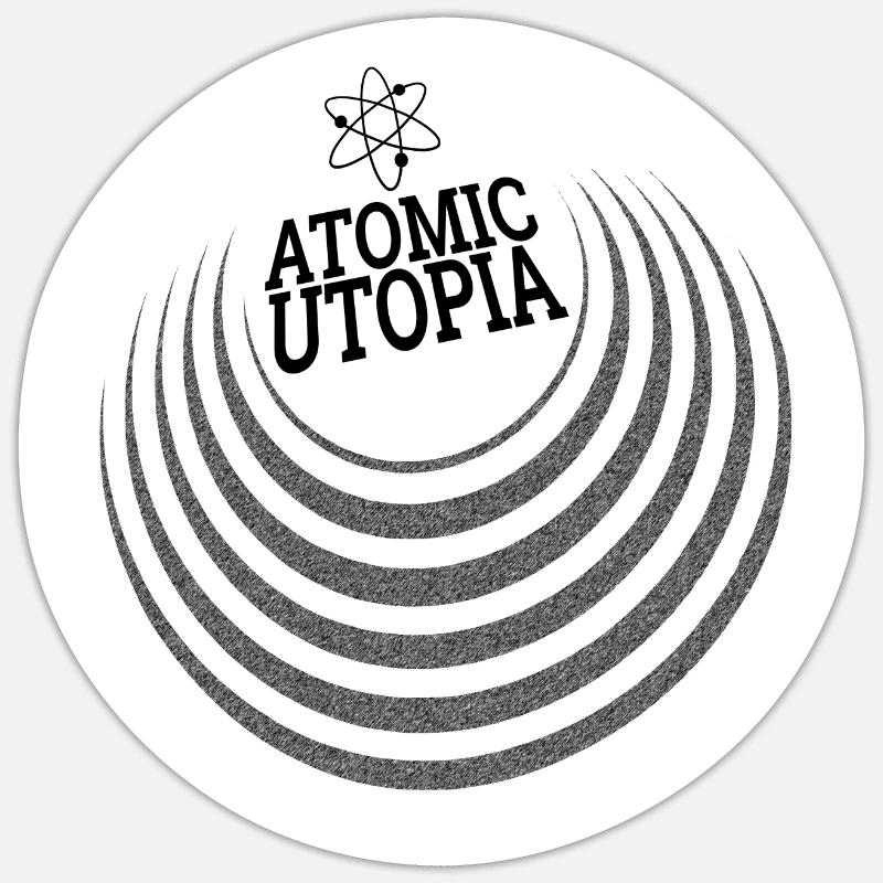 Atomic Utopia - Concentric Orb - Sticker size S (10 x 10 cm) - white matte