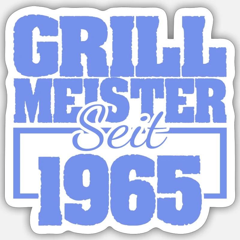 1965 - Sticker taille S (10 x 10 cm) - blanc mat