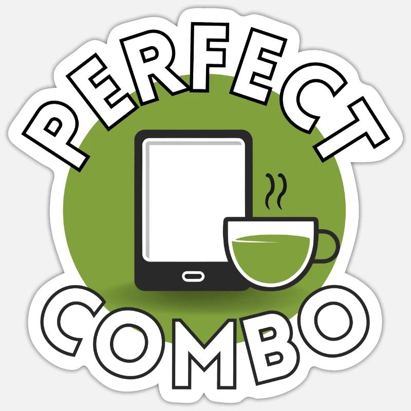 Perfekte Kombination - Sticker Größe S (10 x 10 cm) - Mattweiß