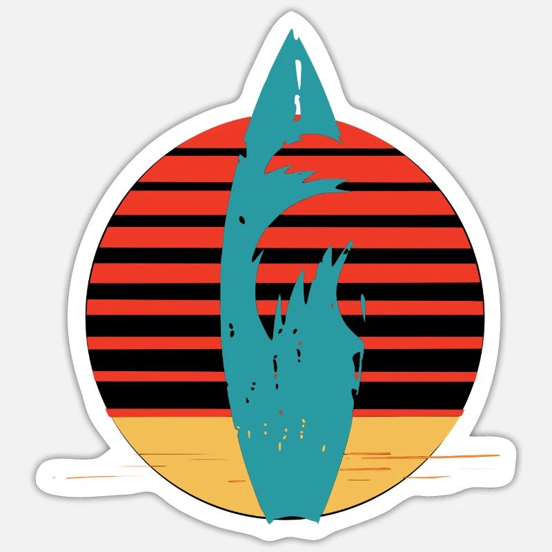 Surf - Sticker formato S (10 x 10 cm) - bianco opaco
