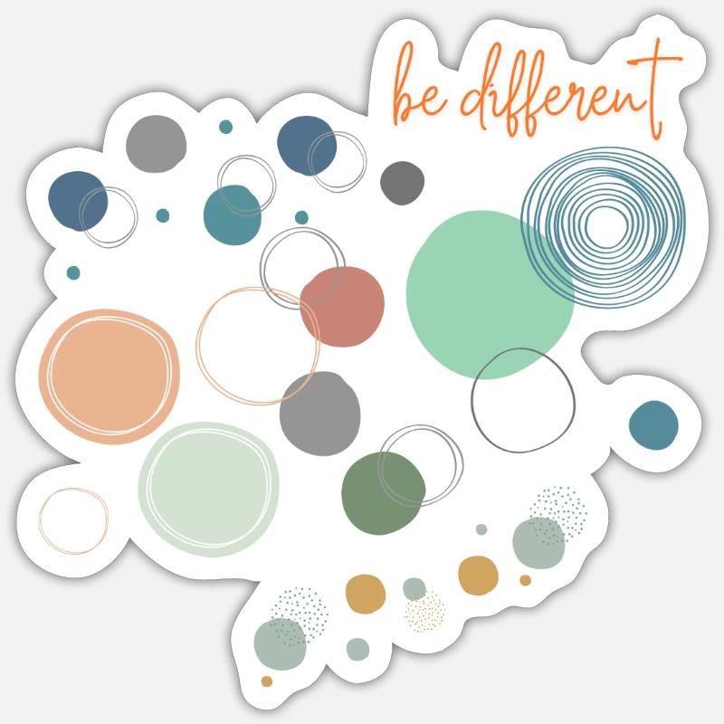 Be different - Sticker Größe S (10 x 10 cm) - Mattweiß