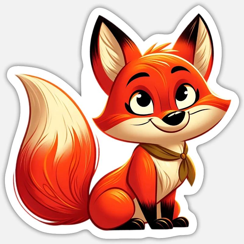 Fuchs 10 Sticker Größe S (10 x 10 cm)