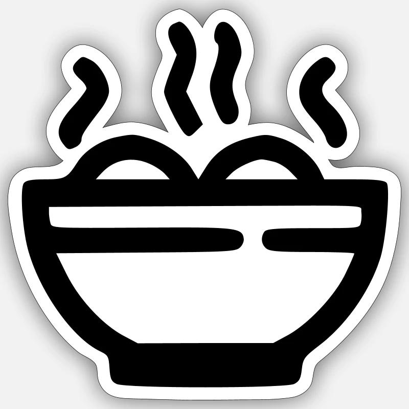 Ramen-Suppe Sticker Größe S (10 x 10 cm)