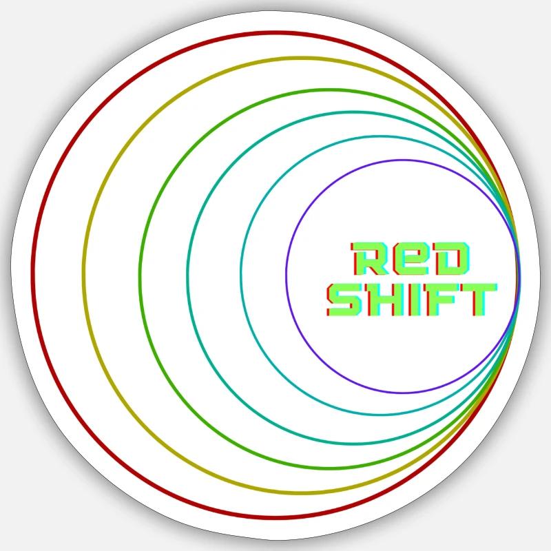 Rote Verschiebung Sticker Größe S (10 x 10 cm)