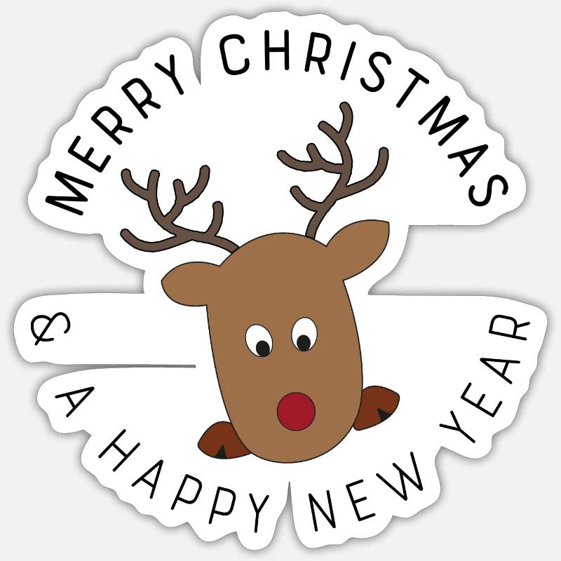 Petits cadeaux pour Noël - Sticker taille S (10 x 10 cm) - blanc mat