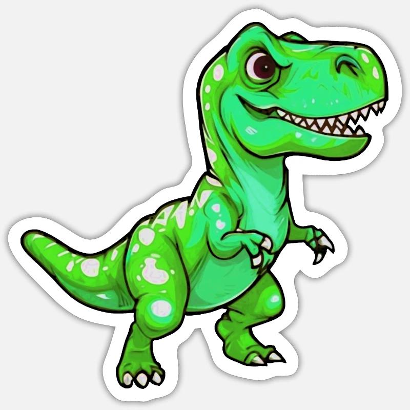 Dinosaur T-Rex - Sticker size S (10 x 10 cm) - white matte