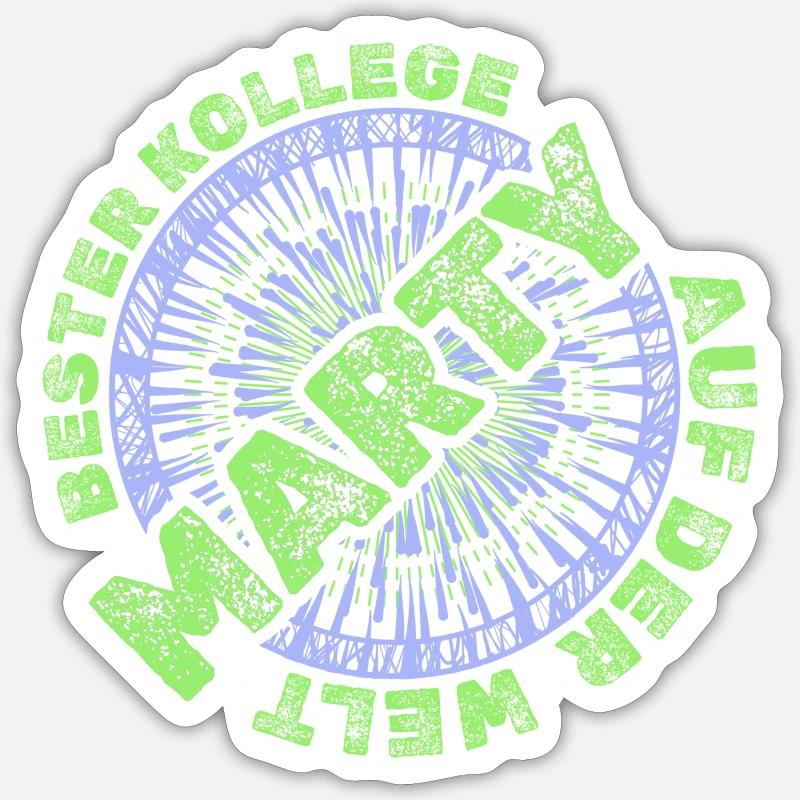 Cadeau pour Marty - Sticker taille S (10 x 10 cm) - blanc mat