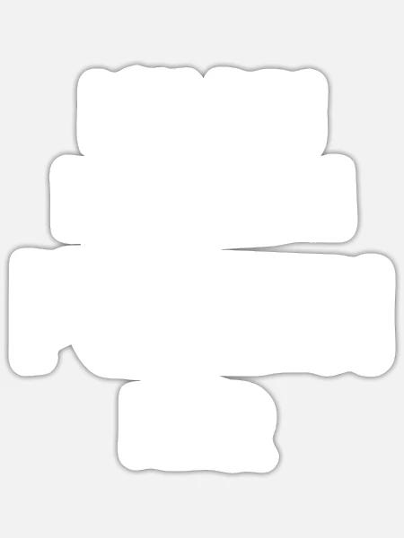 Ich bin nur zum Pöbeln hier - Sticker Größe S (10 x 10 cm) - Mattweiß