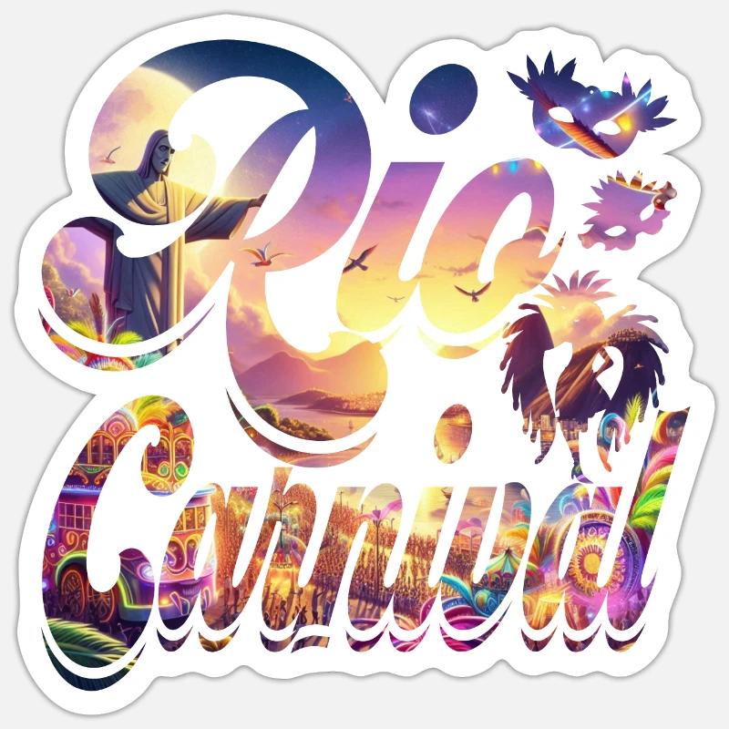 CARNAVAL DE RIO Sticker taille S (10 x 10 cm)