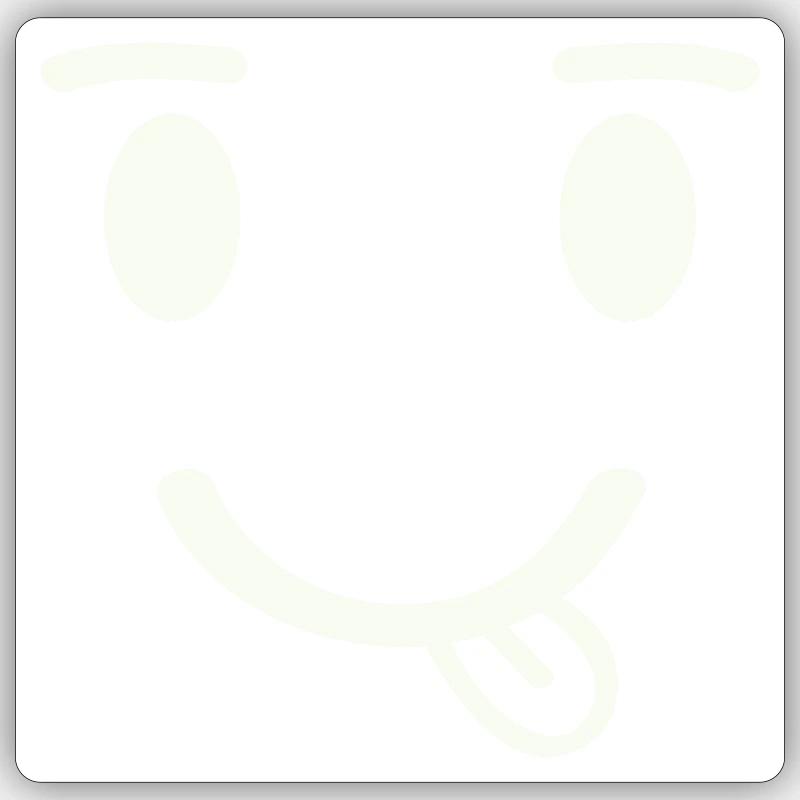 Smileface - Sticker size S (10 x 10 cm) - white matte