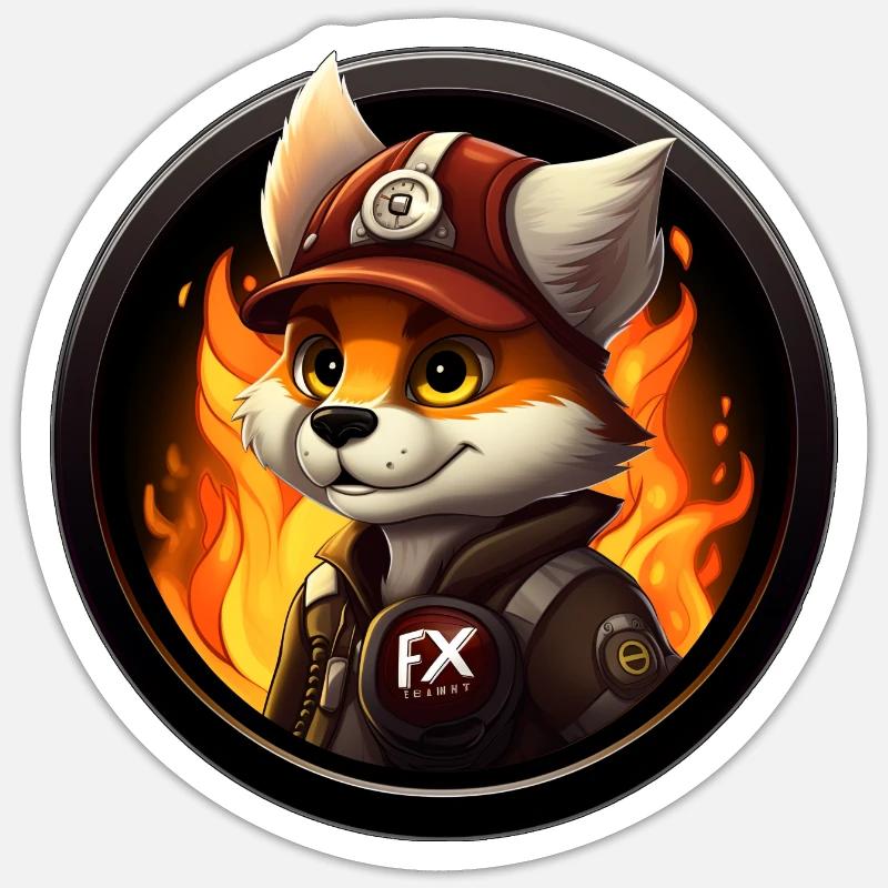 Fire Brigade Füchse - Sticker size S (10 x 10 cm) - white matte