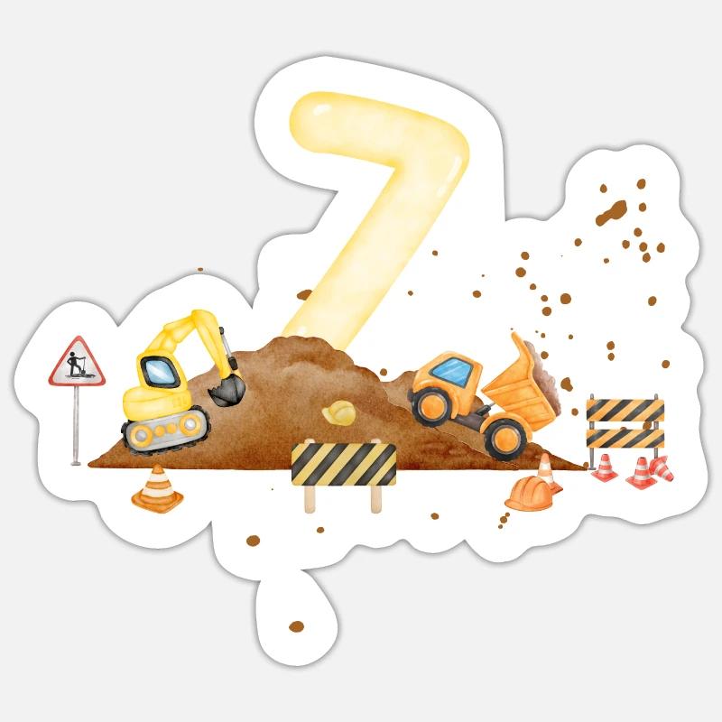 7th Anniversary Construction Site Sticker size S (10 x 10 cm)