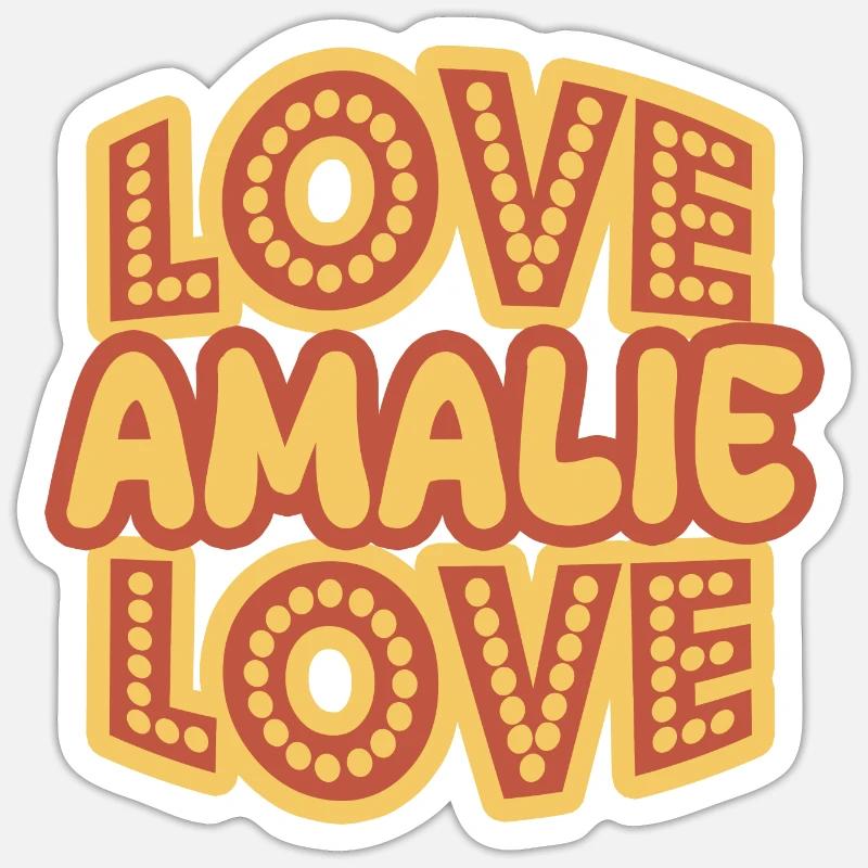 Gift for Amalie - Sticker size S (10 x 10 cm) - white matte