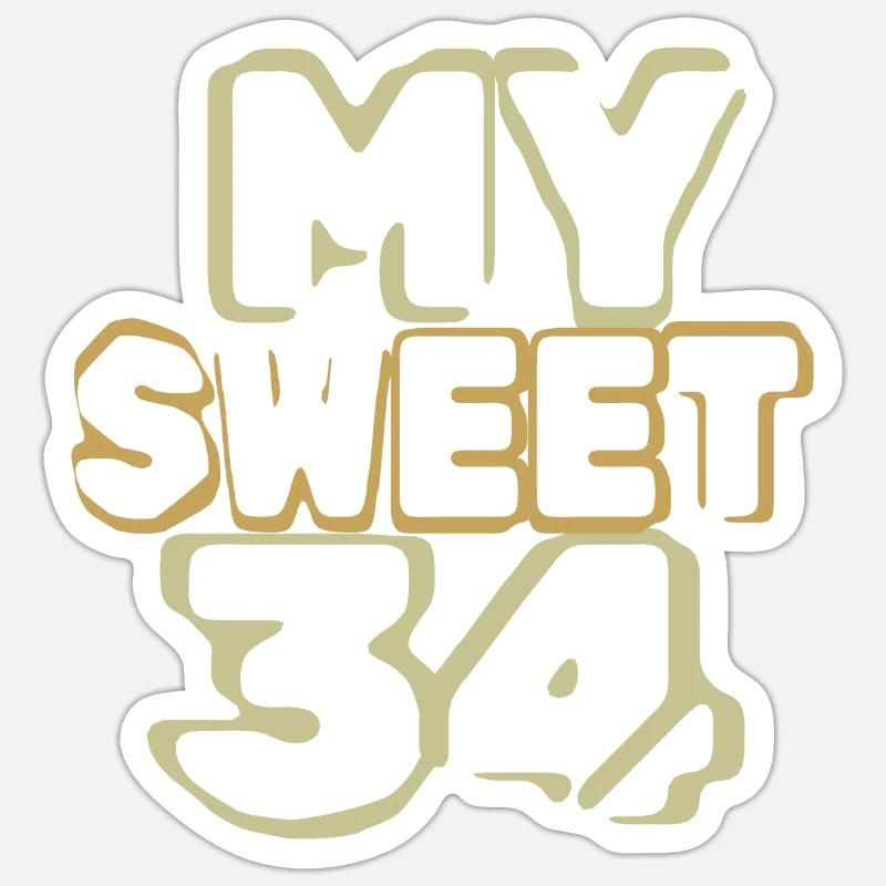 34 - Sticker taille S (10 x 10 cm) - blanc mat
