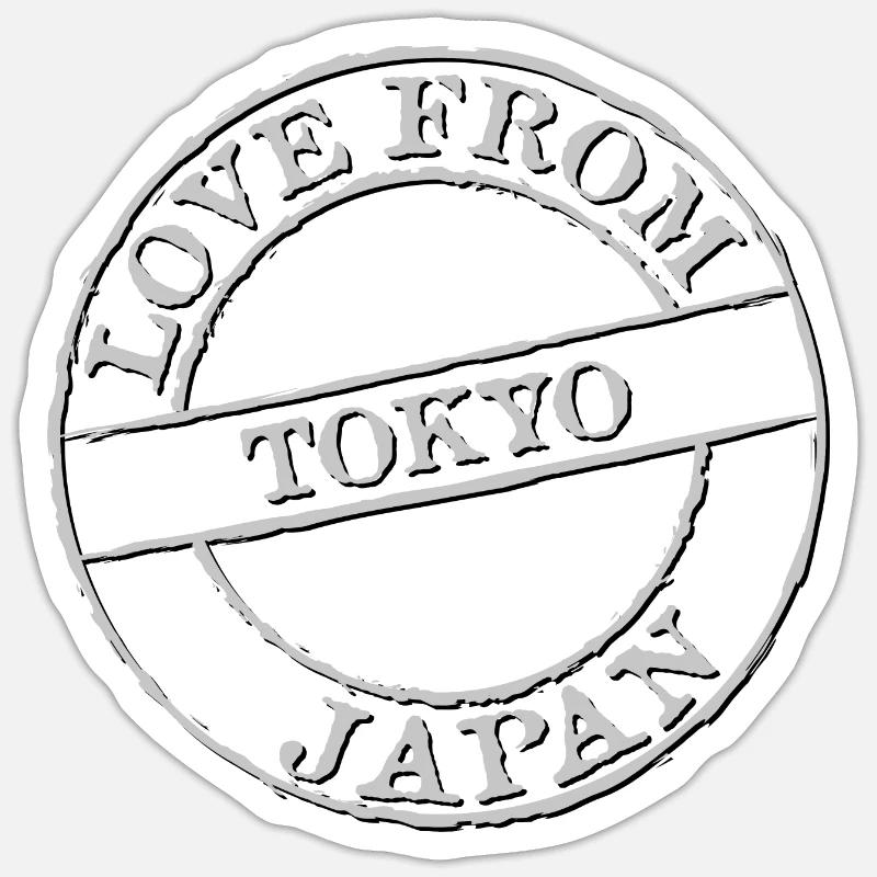 Tokyo - Sticker taille S (10 x 10 cm) - blanc mat